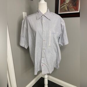 Orvis Trout Bum Mens Button Up Shirt Zipper Pocket Plaid Checked Size Large